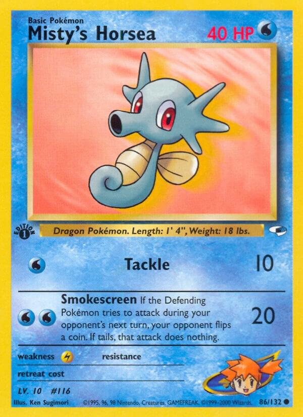 Misty's Horsea 086/132 (Gym Heroes) - 1st Edition