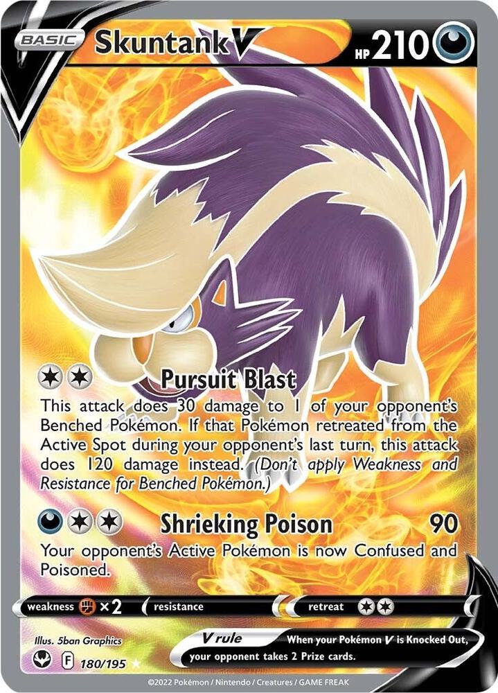 Skuntank V 180/195 (SWSH12: Silver Tempest) - Holofoil