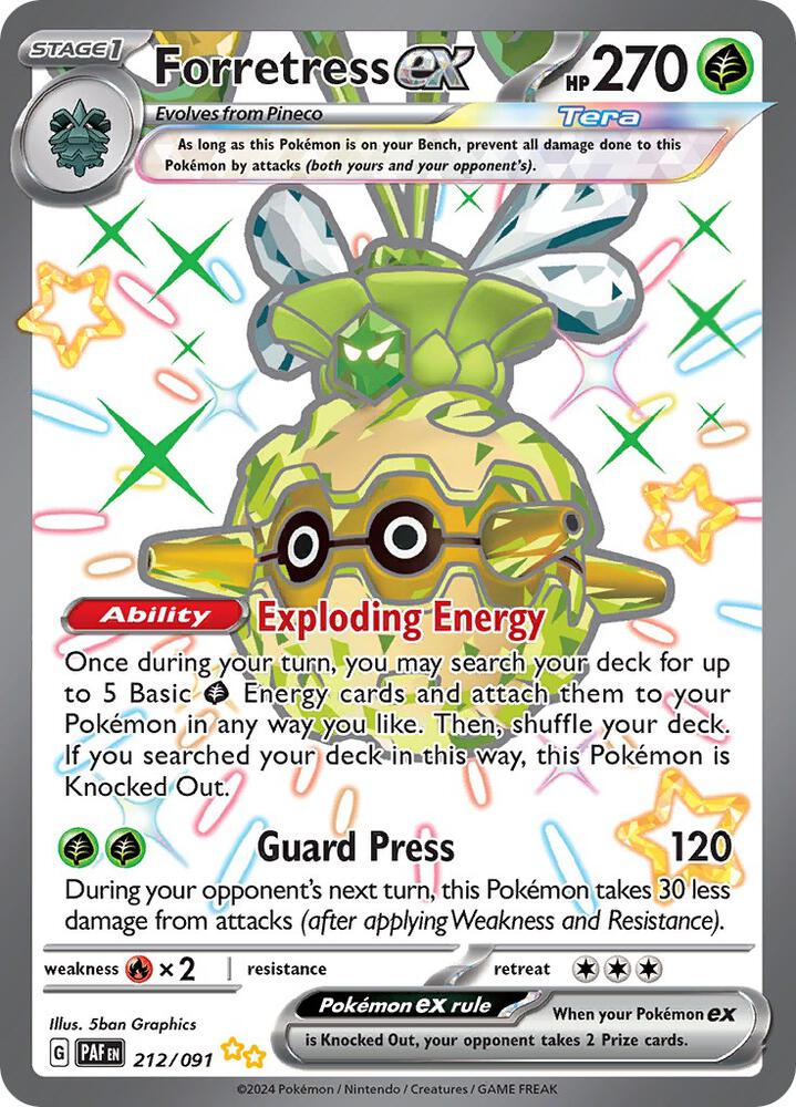 Forretress ex 212/091 (SV: Paldean Fates) - Holofoil