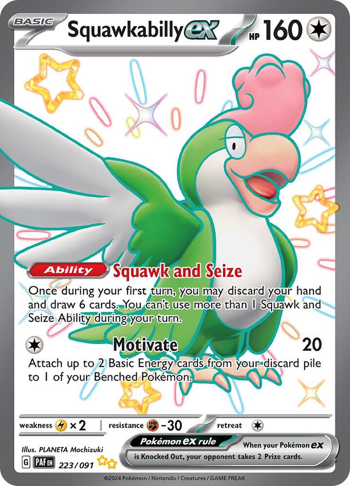 Squawkabilly ex 223/091 (SV: Paldean Fates) - Holofoil