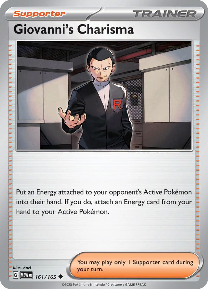 Giovanni's Charisma 161/165 (SV: Scarlet & Violet 151)