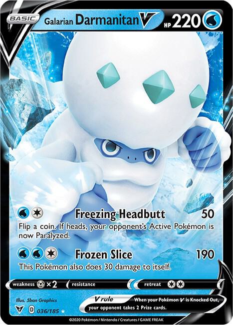 Galarian Darmanitan V 036/185 (SWSH04: Vivid Voltage) - Holofoil