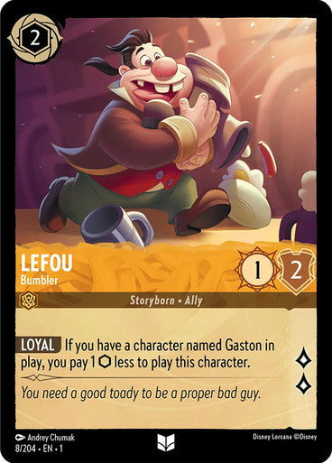 08/204 Lefou - Bumbler - Disney Lorcana First Chapter - Common & Cold Foil Card