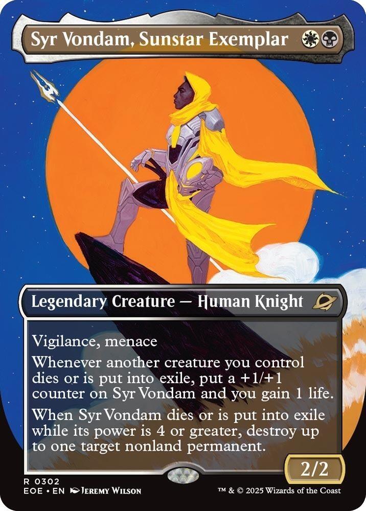 Syr Vondam, Sunstar Exemplar 302 (Edge of Eternities) - Borderless Foil