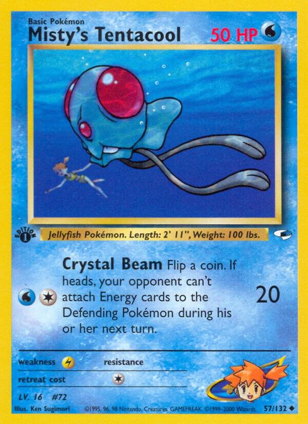 Misty's Tentacool 057/132 (Gym Heroes) - 1st Edition