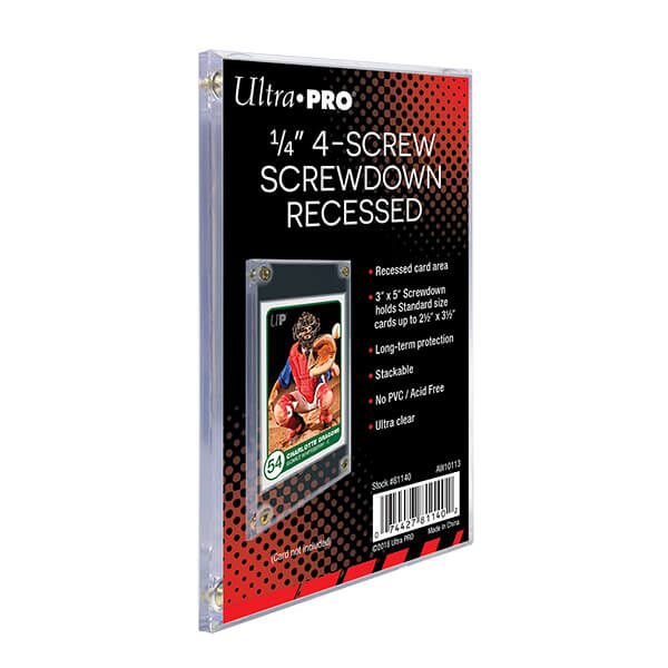 ULTRA PRO Screw Down Card Holder - 1/4 Inch Recessed - Specialty Holder