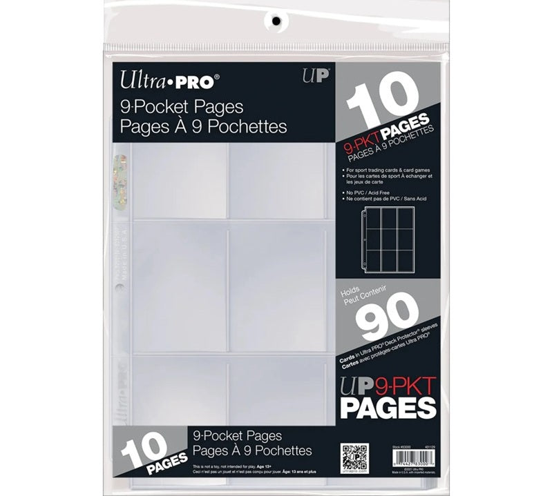 ULTRA PRO Page - 9-Pocket - 10 Pack (BB90)