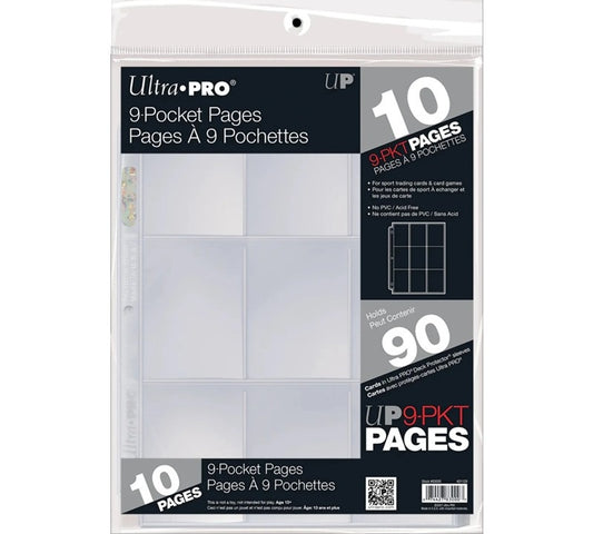 ULTRA PRO Page - 9-Pocket - 10 Pack (BB90)