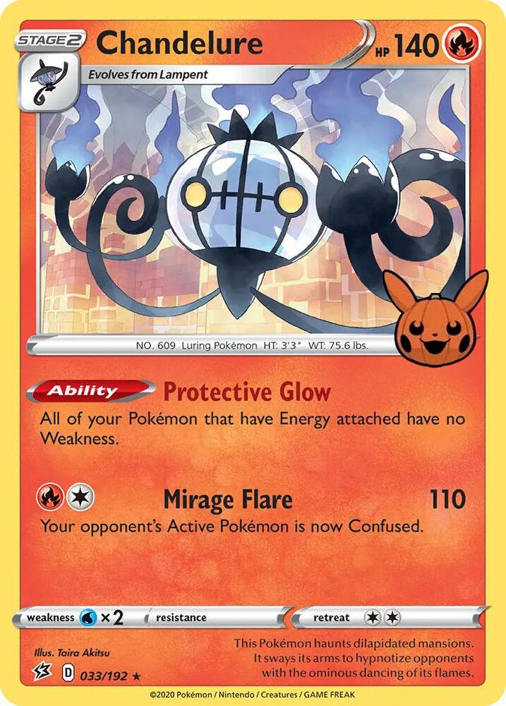 Chandelure 033/192 (Trick or Trade BOOster Bundle) - Holofoil