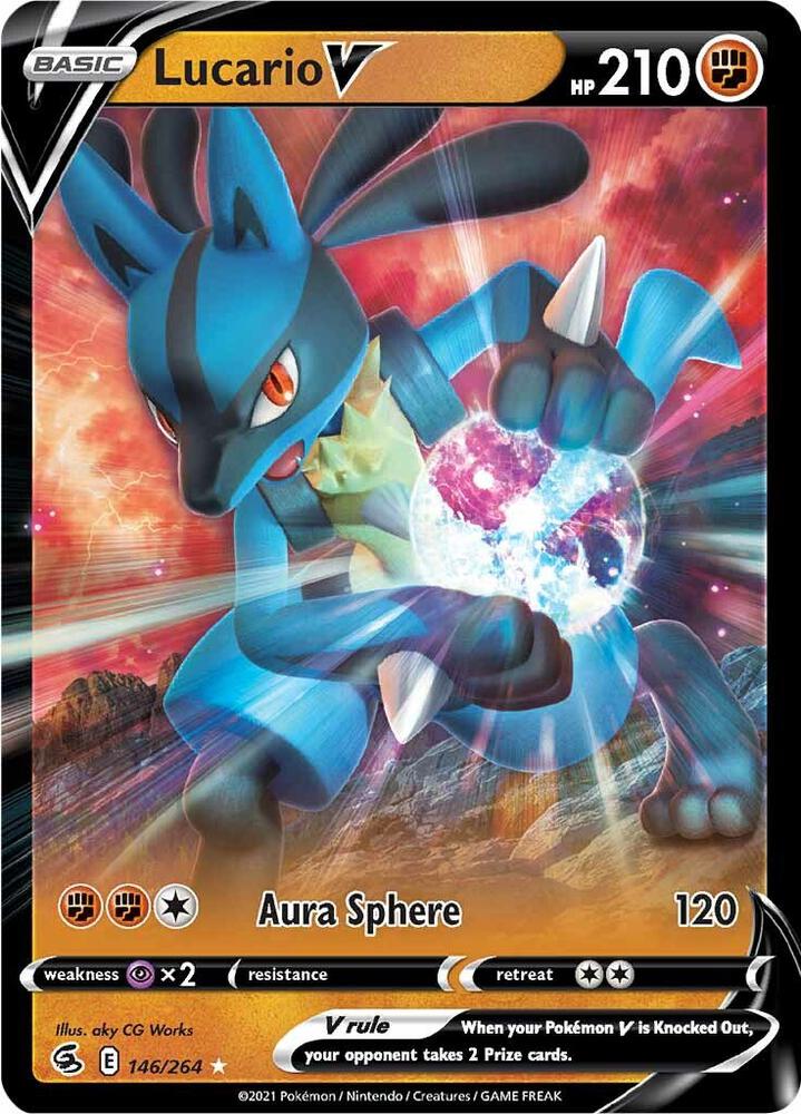 Lucario V 146/264 (SWSH08: Fusion Strike) - Holofoil