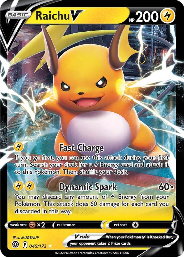 Raichu V 045/172 (SWSH09: Brilliant Stars) - Holofoil