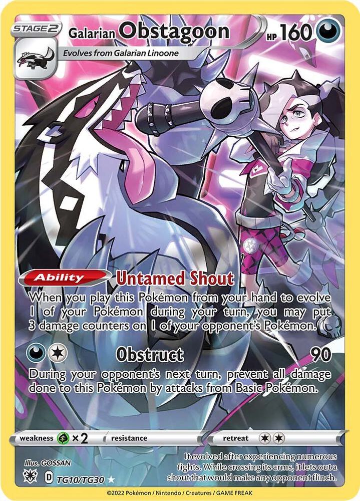 Galarian Obstagoon TG10/TG30 (SWSH10: Astral Radiance Trainer Gallery) - Holofoil