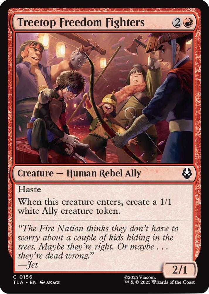 Treetop Freedom Fighters 156/286 (Avatar: The Last Airbender)