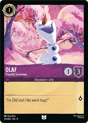 Olaf, Friendly Snowman 55/204 (Fabled) - Cold Foil