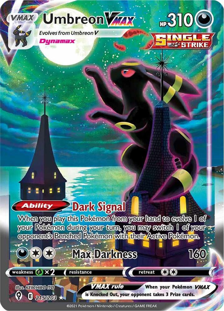 Umbreon VMAX Secret 215/203 (SWSH07: Evolving Skies) - Holofoil