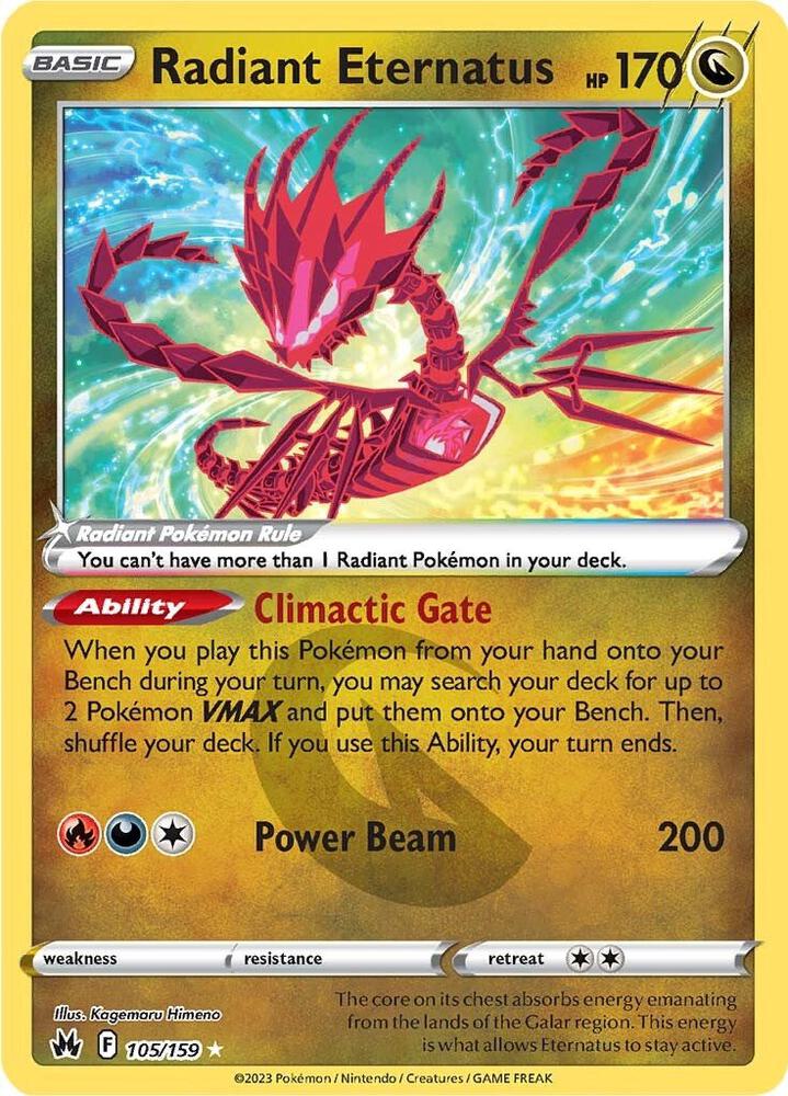Radiant Eternatus 105/159 (Crown Zenith) - Holofoil