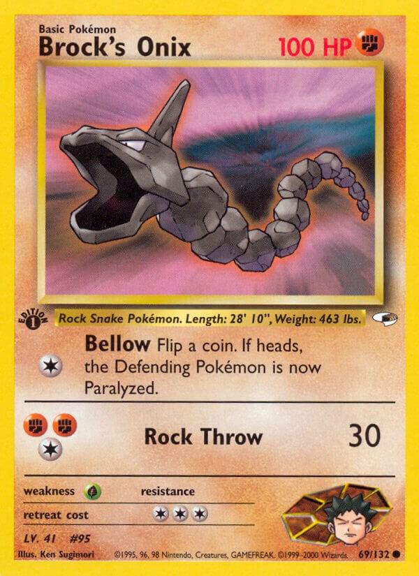 Brock's Onix 069/132 (Gym Heroes) - 1st Edition