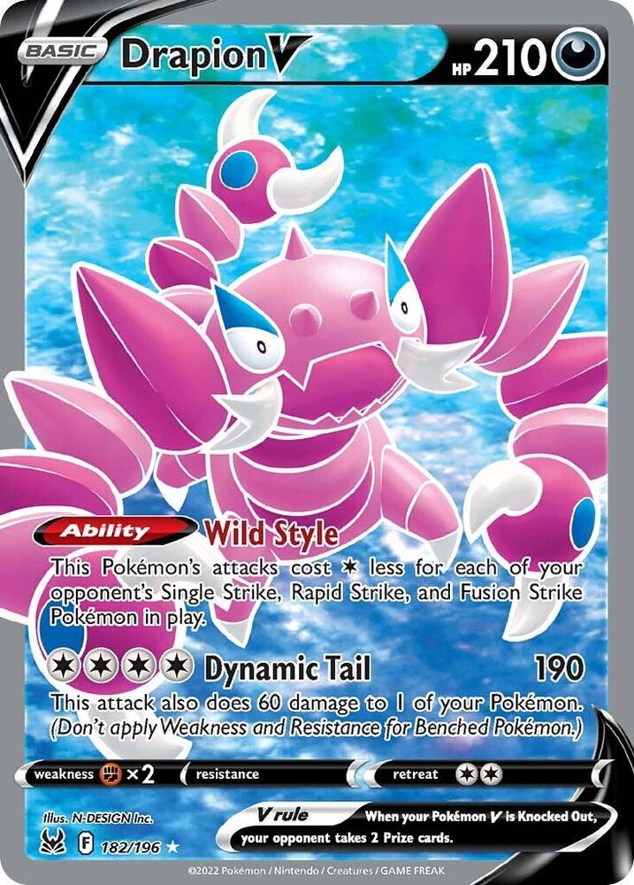Drapion V 182/196 (SWSH11: Lost Origin) - Holofoil