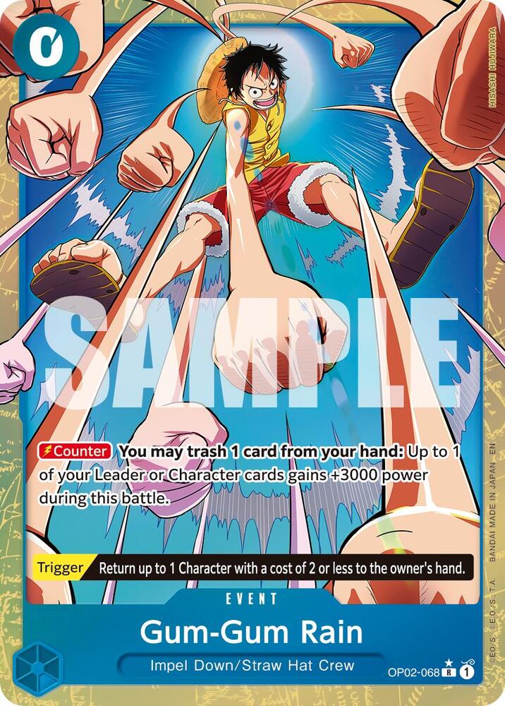 Gum-Gum Rain OP02-068 (Premium Booster -The Best- Vol. 2) - Alternate Art Foil