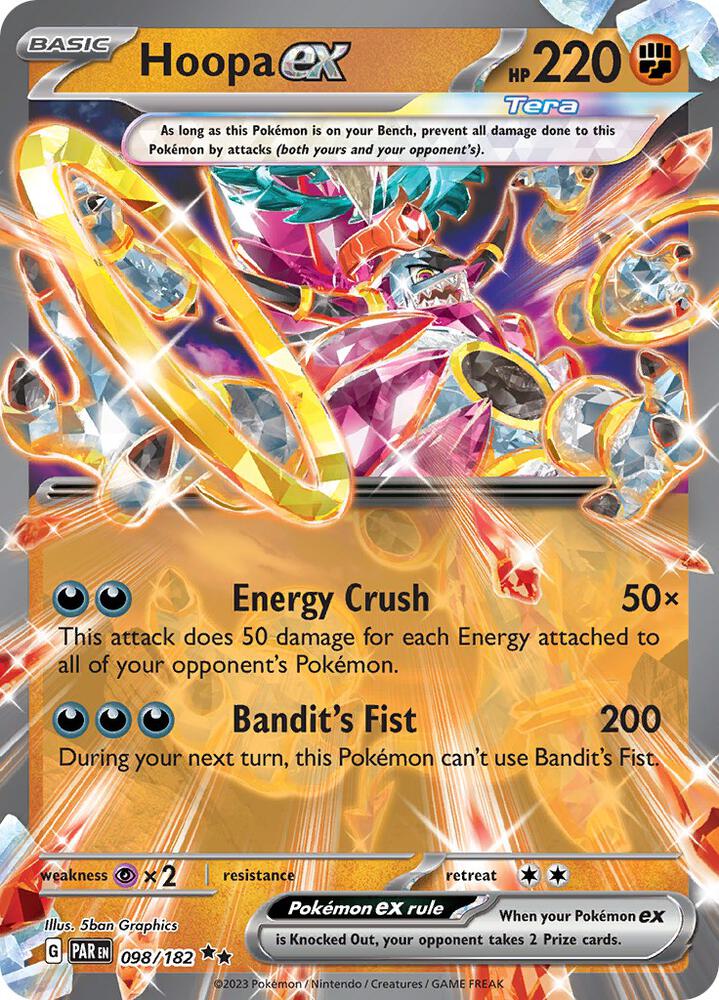 Hoopa ex 098/182 (SV04: Paradox Rift) - Holofoil