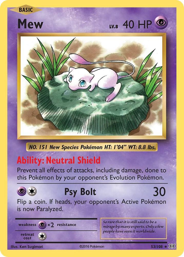 Mew 53/108 (XY - Evolutions) - Holofoil