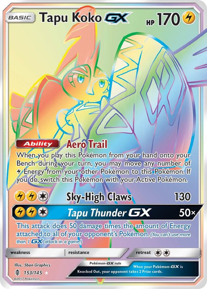 Tapu Koko GX 153/145 (SM - Guardians Rising) - Holofoil