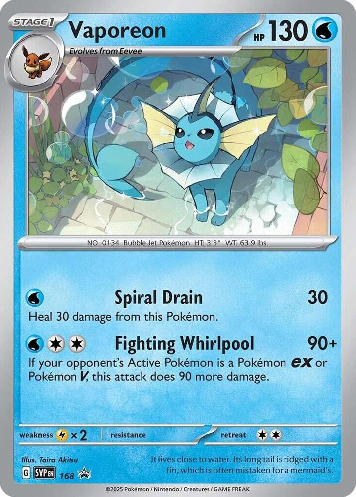 Vaporeon 168 (SV: Scarlet & Violet Promo Cards) - Cosmo Holofoil