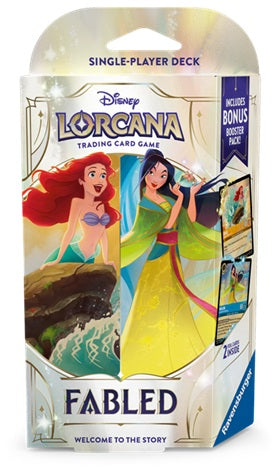Disney Lorcana TCG - FABLED - Set 9 Starter Deck - Ariel/Mulan - Amber & Sapphire