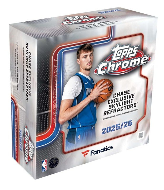 2025/26 Topps NBA Basketball Cards Chrome Mega Box