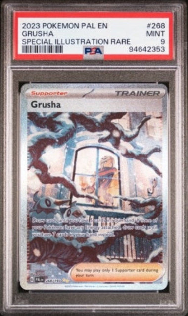 PSA 9 - GRUSHA #268/193 SPECIAL ILLUSTRATION RARE - 2023 POKEMON PALDEA EVOLVED GRADED CARD