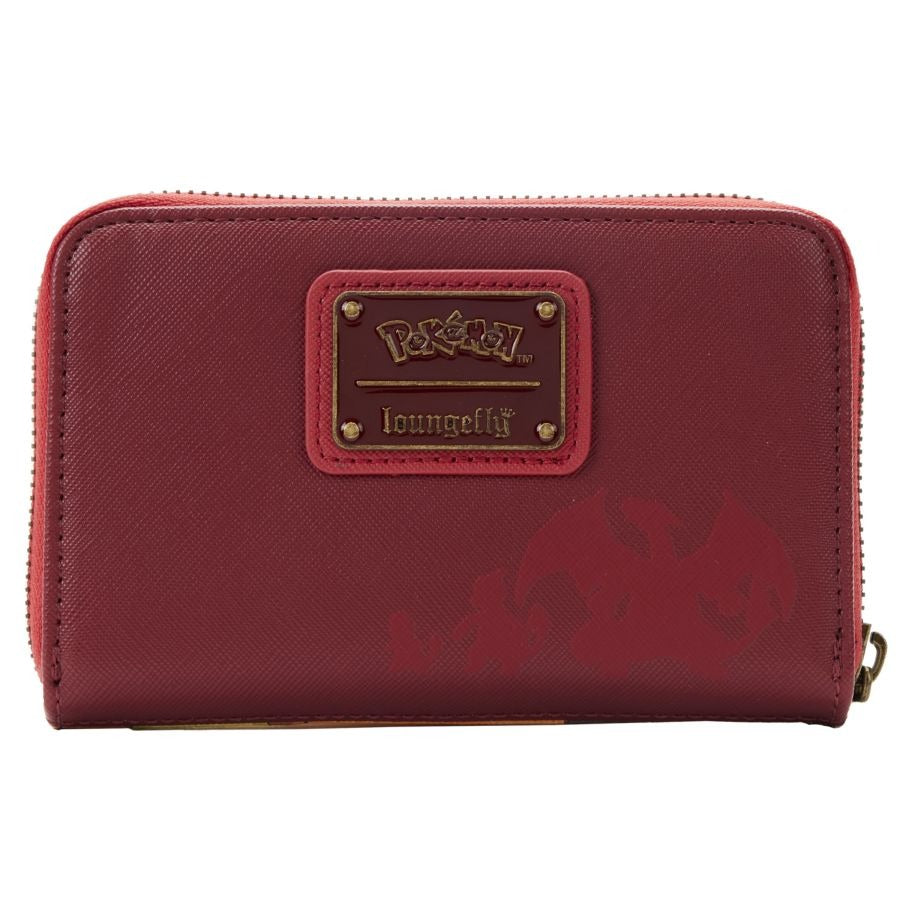 Pokemon Loungefly Wallet - Charmander, Charmeleon & Charizard Evolutions Zip Around Wallet