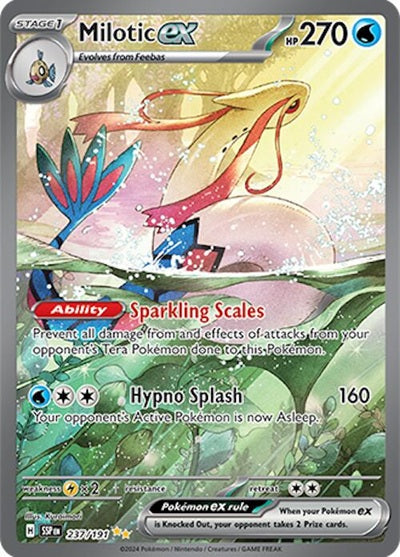 MILOTIC EX #237/191 FULL ART - POKEMON CARD SCARLET & VIOLET SURGING S Just Card Stuff MILOTIC EX #237/191 FULL ART - POKEMON CARD SCARLET & VIOLET SURGING S Just Card Stuff