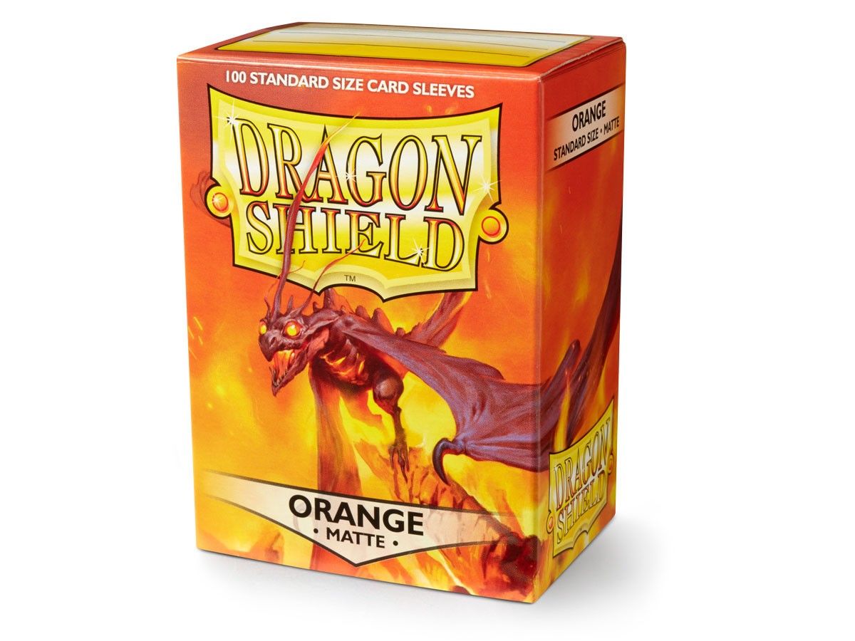 DRAGON SHIELD: BOXED 100 SLEEVES - MATTE - ORANGE