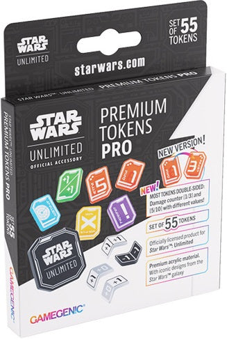 Star Wars Unlimited: Premium Tokens Pro - Set of 55 Acrylic Tokens