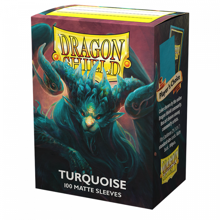 DRAGON SHIELD: BOXED 100 SLEEVES - MATTE - TURQUOISE