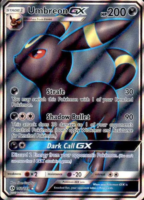 UMBREON GX #142 - POKEMON CARD SUN & MOON
