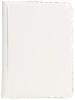 TOP LOADER ZIP BINDER - CLEAR 9 POCKET (252 CAPACITY) - WHITE