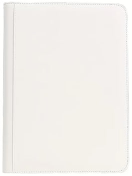 TOP LOADER ZIP BINDER - CLEAR 9 POCKET (252 CAPACITY) - WHITE