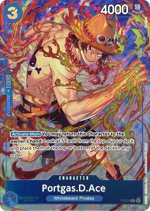 Portgas.D.Ace (PCC Vol.3) P-074 (One Piece Promotion Cards) - Alternate Art Foil
