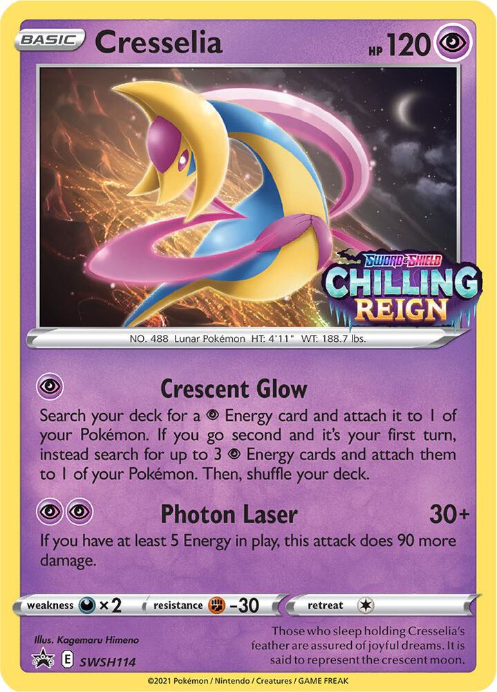 Cresselia Prerelease SWSH114 (SWSH: Sword & Shield Promo Cards) - Holofoil