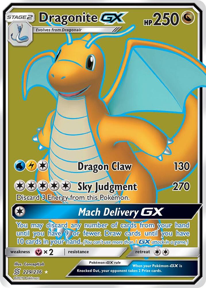 Dragonite GX Full Art 229/236 (SM - Unified Minds) - Holofoil