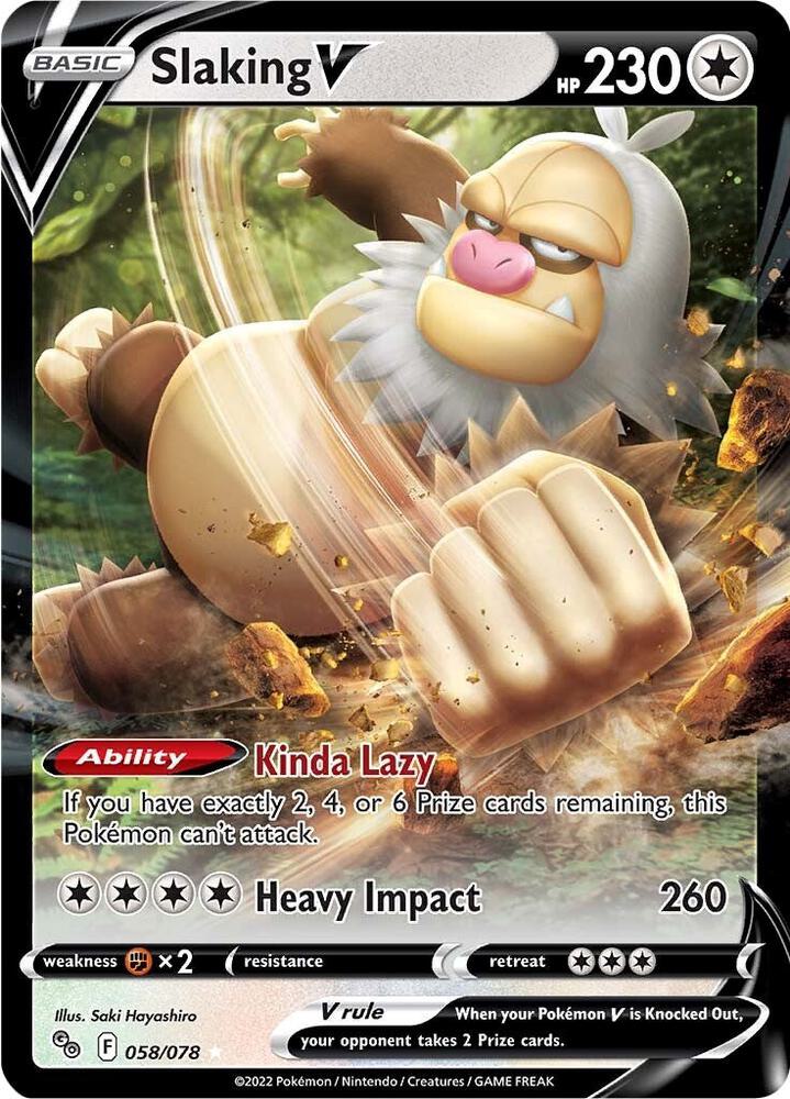 Slaking V 058/078 (Pokemon GO) - Holofoil