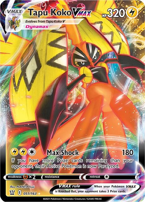 Tapu Koko VMAX 051/163 (SWSH05: Battle Styles) - Holofoil