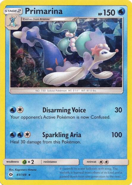 Primarina 041/149 (Deck Exclusives) - Cracked Ice Holofoil