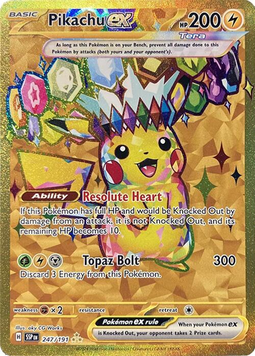 Pikachu ex 247/191 (SV08: Surging Sparks) - Holofoil