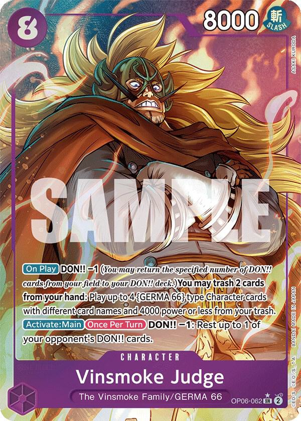 Vinsmoke Judge OP06-062 (Wings of the Captain) - Alternate Art Foil