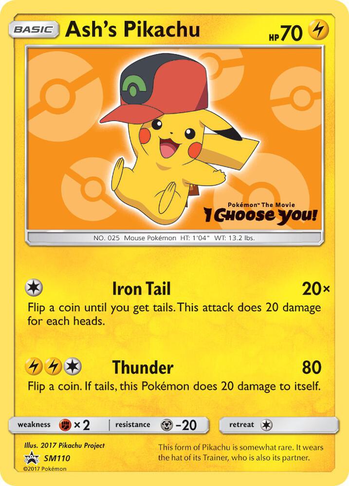 Ash's Pikachu SM110 (SM Promos)