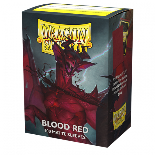 DRAGON SHIELD: BOXED 100 SLEEVES - MATTE - BLOOD RED