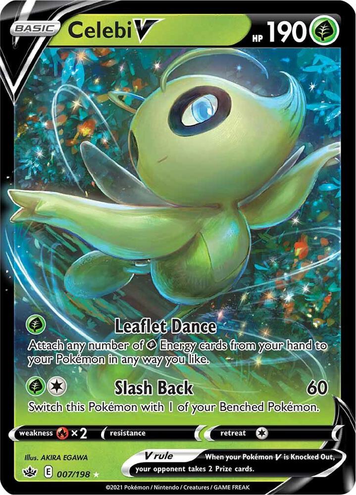 Celebi V 007/198 (SWSH06: Chilling Reign) - Holofoil