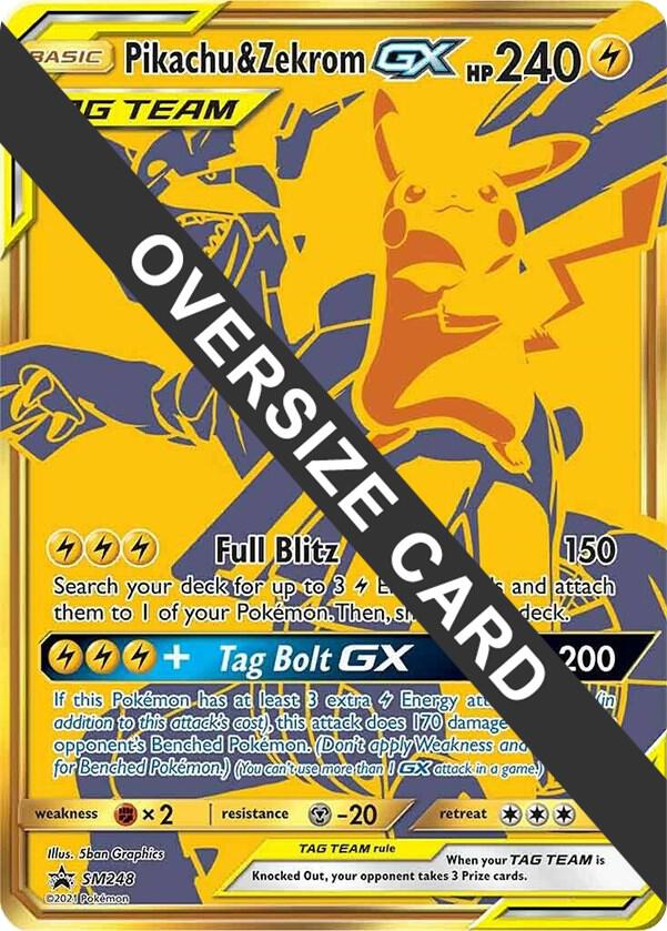 Pikachu and Zekrom GX SM248 SM248 (Jumbo Cards) - Holofoil